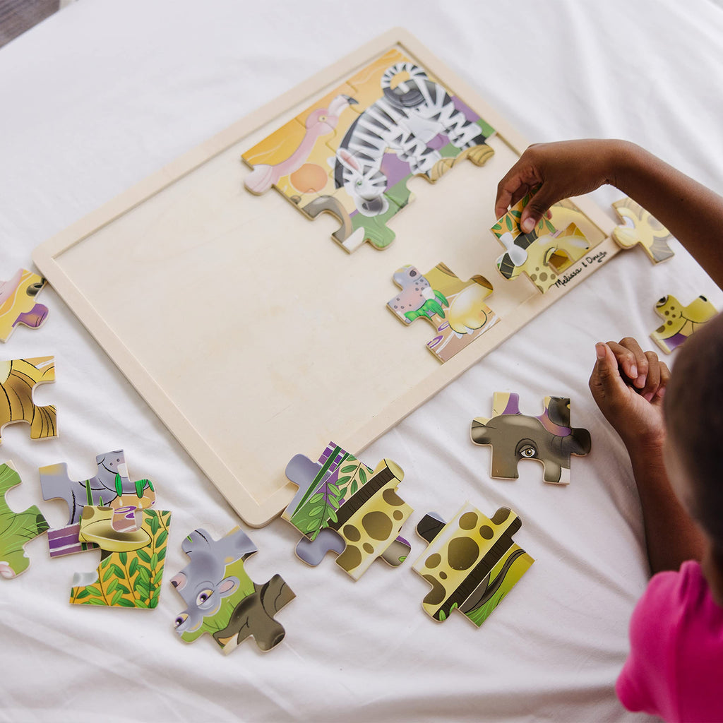 Melissa & Doug African Plains Safari Wooden Jigsaw Puzzle (24 Pieces)