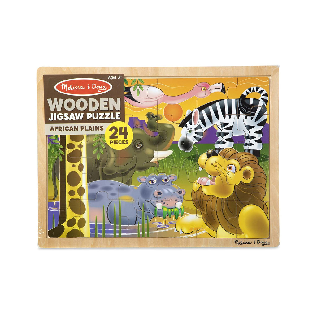 Melissa & Doug African Plains Safari Wooden Jigsaw Puzzle (24 Pieces)