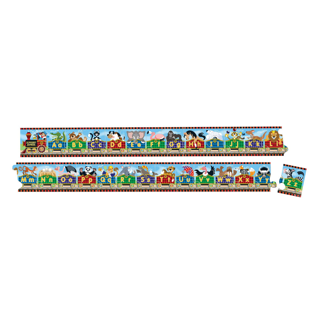 Melissa & Doug Alphabet Express Floor Puzzle: 27-Piece Jumbo Puzzle, 10 Feet Long, FSC Certified