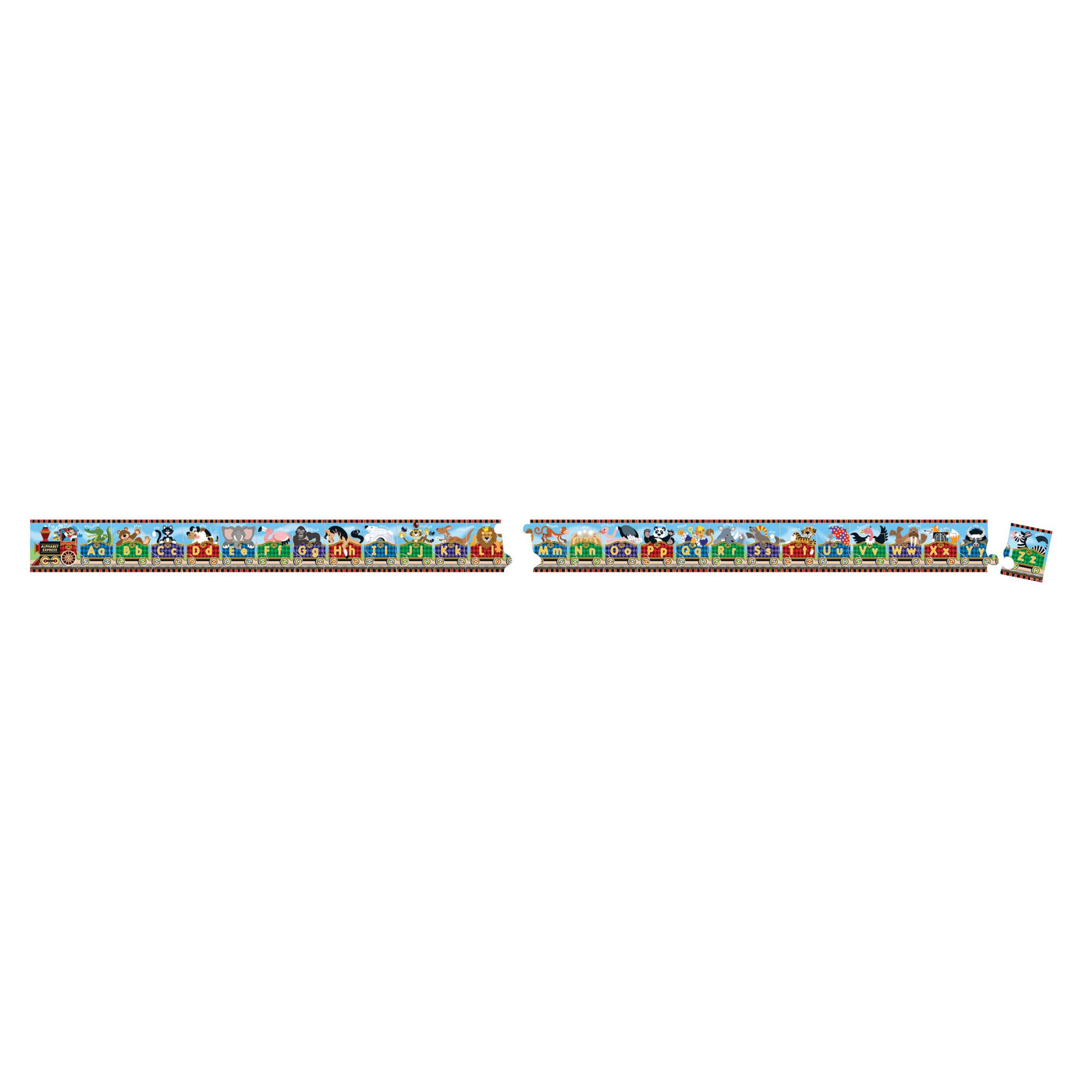Melissa & Doug Alphabet Express Floor Puzzle: 27-Piece Jumbo Puzzle, 10 Feet Long, FSC Certified