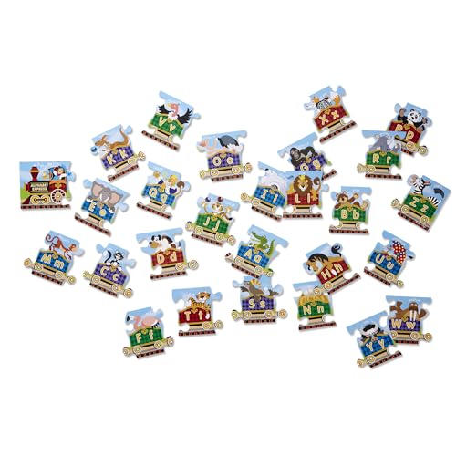 Melissa & Doug Alphabet Express Floor Puzzle: 27-Piece Jumbo Puzzle, 10 Feet Long, FSC Certified