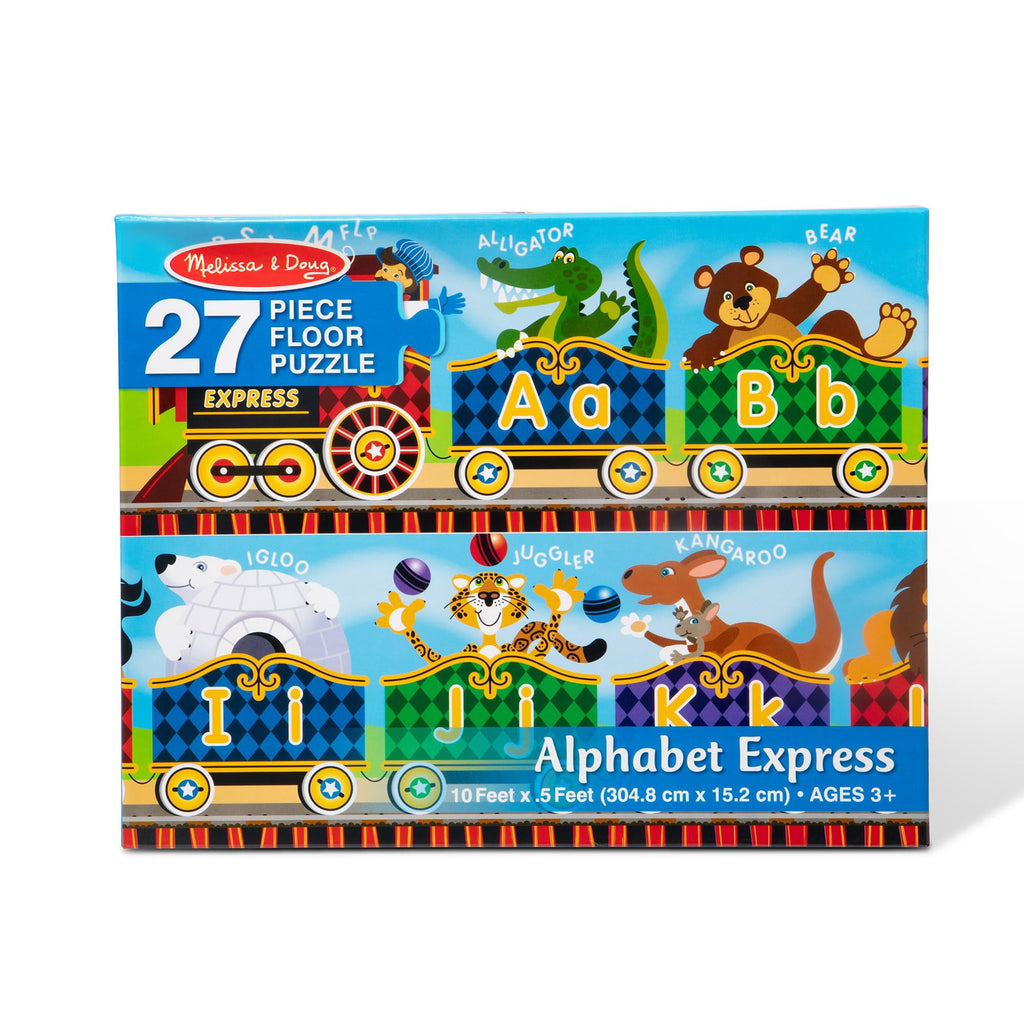 Melissa & Doug Alphabet Express Floor Puzzle: 27-Piece Jumbo Puzzle, 10 Feet Long, FSC Certified