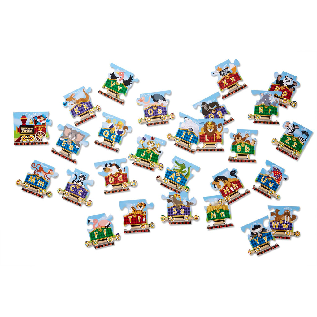 Melissa & Doug Alphabet Express Floor Puzzle: 27-Piece Jumbo Puzzle, 10 Feet Long, FSC Certified