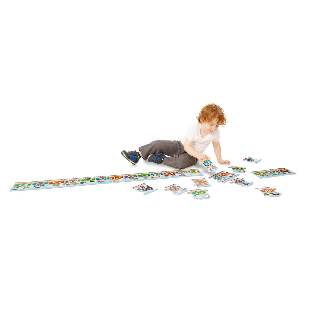 Melissa & Doug Alphabet Express Floor Puzzle: 27-Piece Jumbo Puzzle, 10 Feet Long, FSC Certified