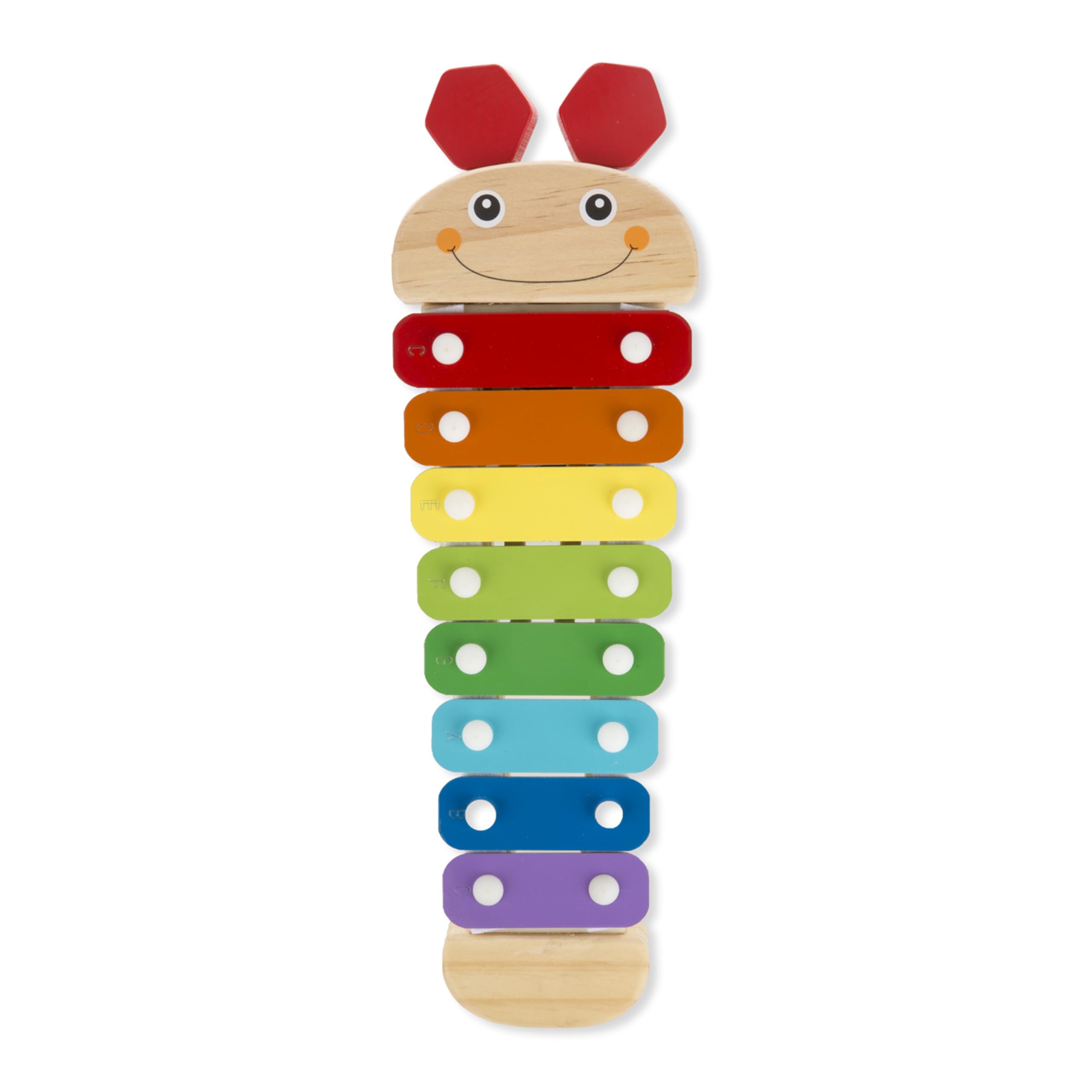 Melissa & Doug Caterpillar Xylophone – Wooden Musical Toy with Antenna Mallets, Ages 3-6, 15.25"