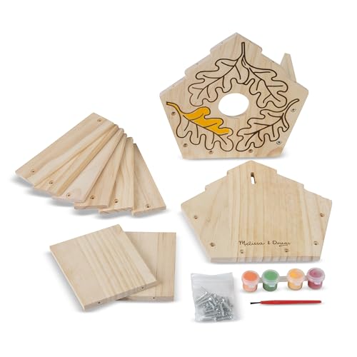 Melissa & Doug Created by Me! Birdhouse Kit – Build and Paint a Wooden Bird House for Kids Ages 4-7