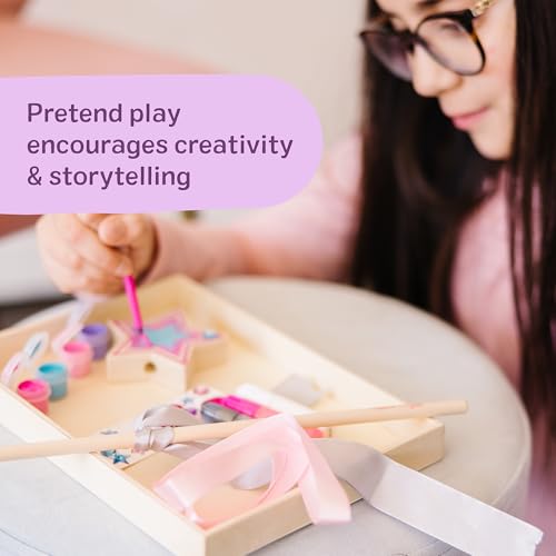 Melissa & Doug Created By Me! Princess Wand Craft Kit – Paint, Gems, Glitter & Ribbons for Kids Ages 4+