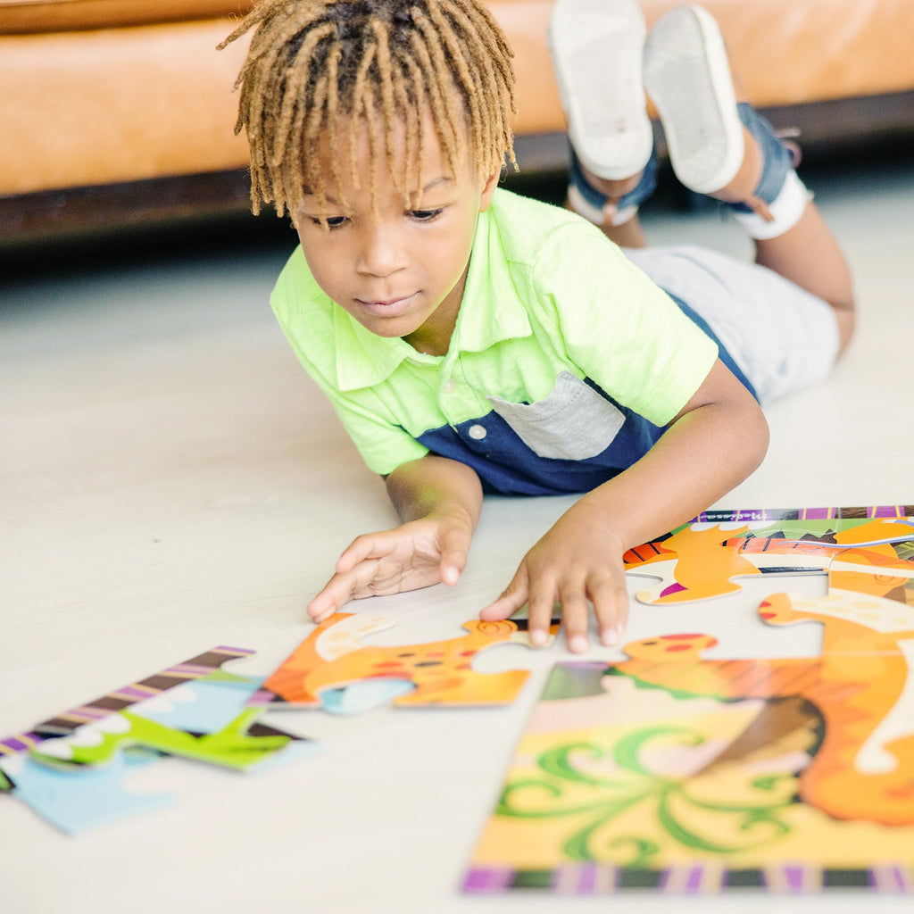 Melissa & Doug Dinosaur Dawn Floor Puzzle - 24 Pieces, 2x3 Feet Jigsaw for Kids Ages 3+