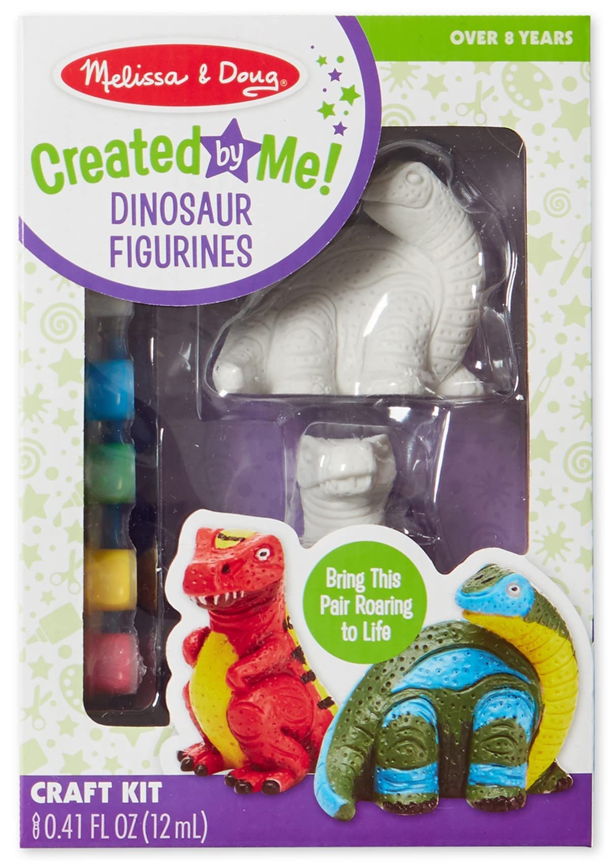 Melissa & Doug Dinosaur Figurines Craft Kit – Paint Your Own Resin Dinosaurs, Ages 8+