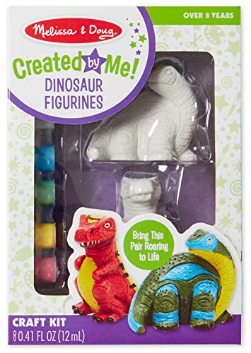 Melissa & Doug Dinosaur Figurines Craft Kit – Paint Your Own Resin Dinosaurs, Ages 8+