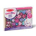 Melissa & Doug Heart Beads Wooden Bead Kit – 120+ Beads & 5 Cords for Kids Jewelry Making