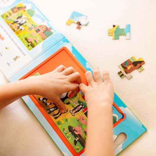Melissa & Doug Magnetic Travel Puzzle Set – On the Farm (2 x 15 Pieces)