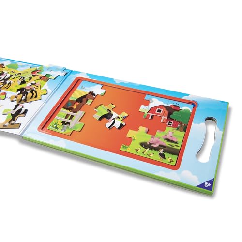 Melissa & Doug Magnetic Travel Puzzle Set – On the Farm (2 x 15 Pieces)
