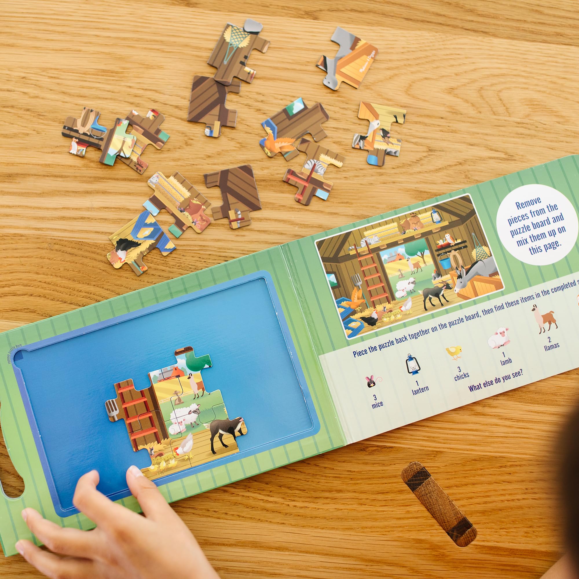 Melissa & Doug Magnetic Travel Puzzle Set – On the Farm (2 x 15 Pieces)