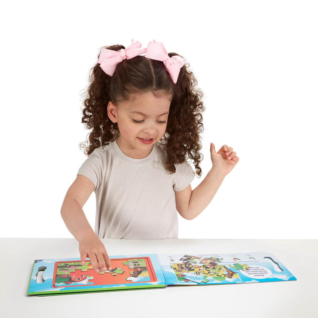 Melissa & Doug Magnetic Travel Puzzle Set – On the Farm (2 x 15 Pieces)