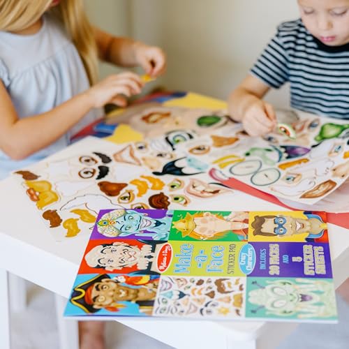 Melissa & Doug Make-a-Face Sticker Pad – Crazy Characters, 20 Faces, 160+ Stickers