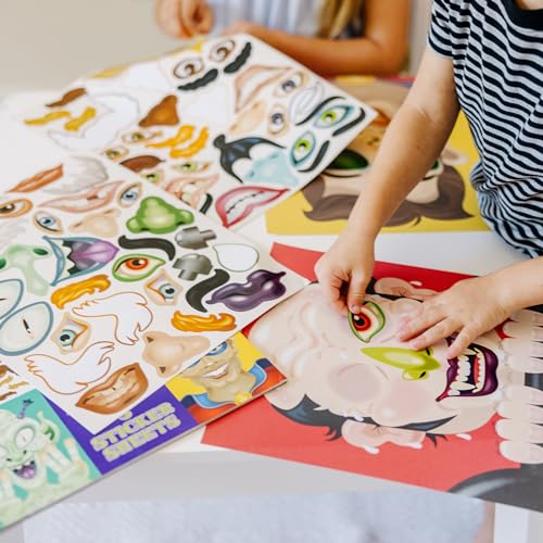 Melissa & Doug Make-a-Face Sticker Pad – Crazy Characters, 20 Faces, 160+ Stickers