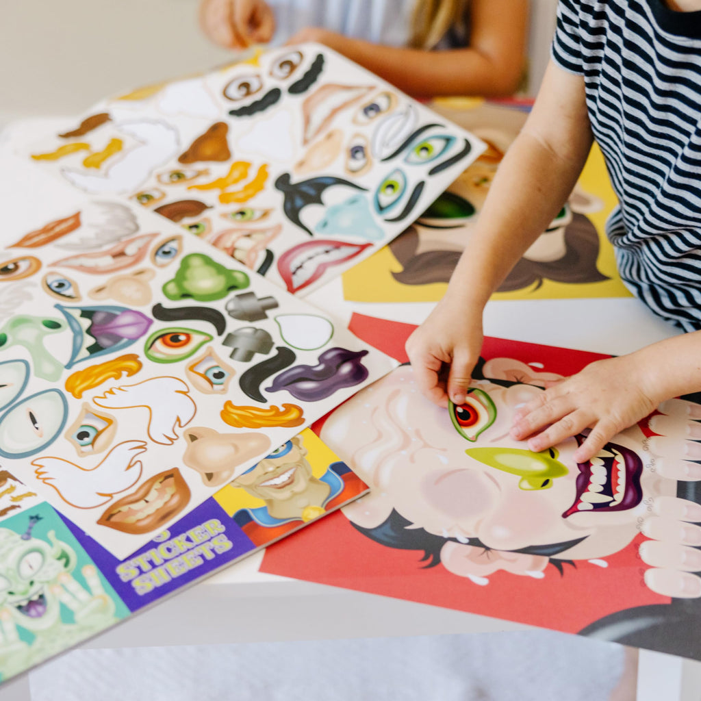 Melissa & Doug Make-a-Face Sticker Pad – Crazy Characters, 20 Faces, 160+ Stickers