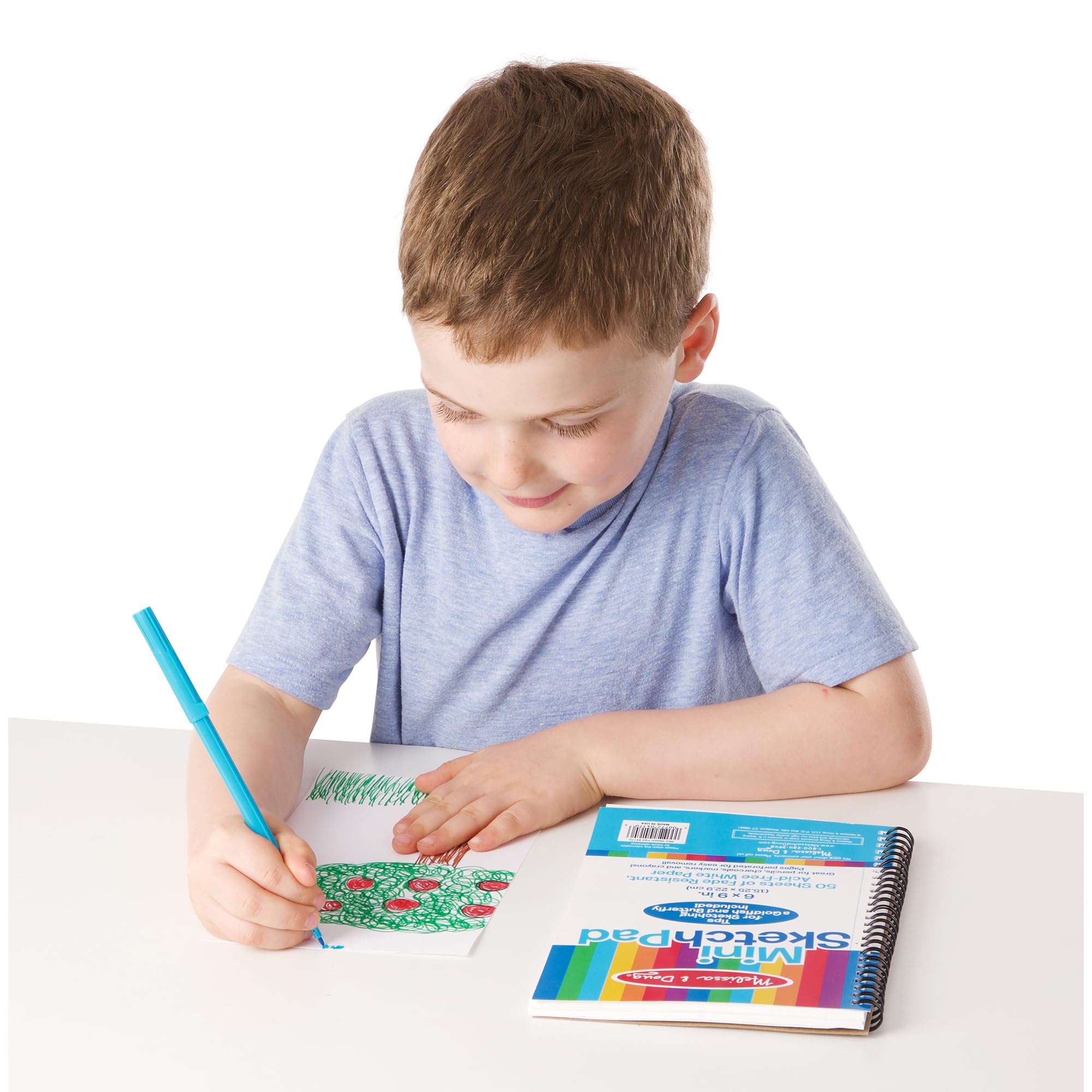 Melissa & Doug Mini-Sketch Pad 4-Pack – 6x9 Inch Spiral-Bound Sketch Books for Kids, 200 Sheets Total