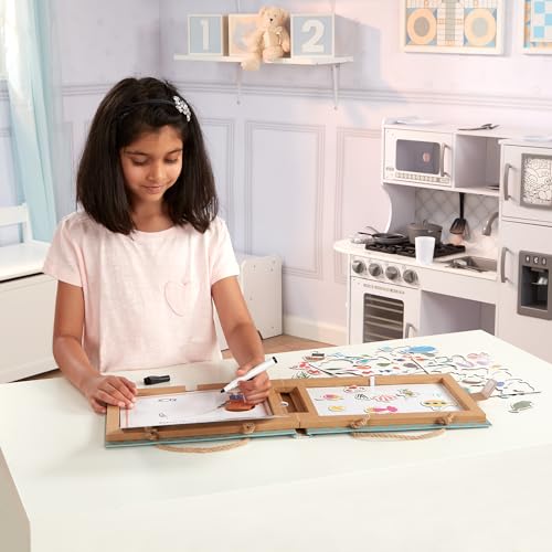 Melissa & Doug Natural Play Ocean Reusable Drawing & Magnet Kit – 42 Magnets, 5 Markers, FSC Certified
