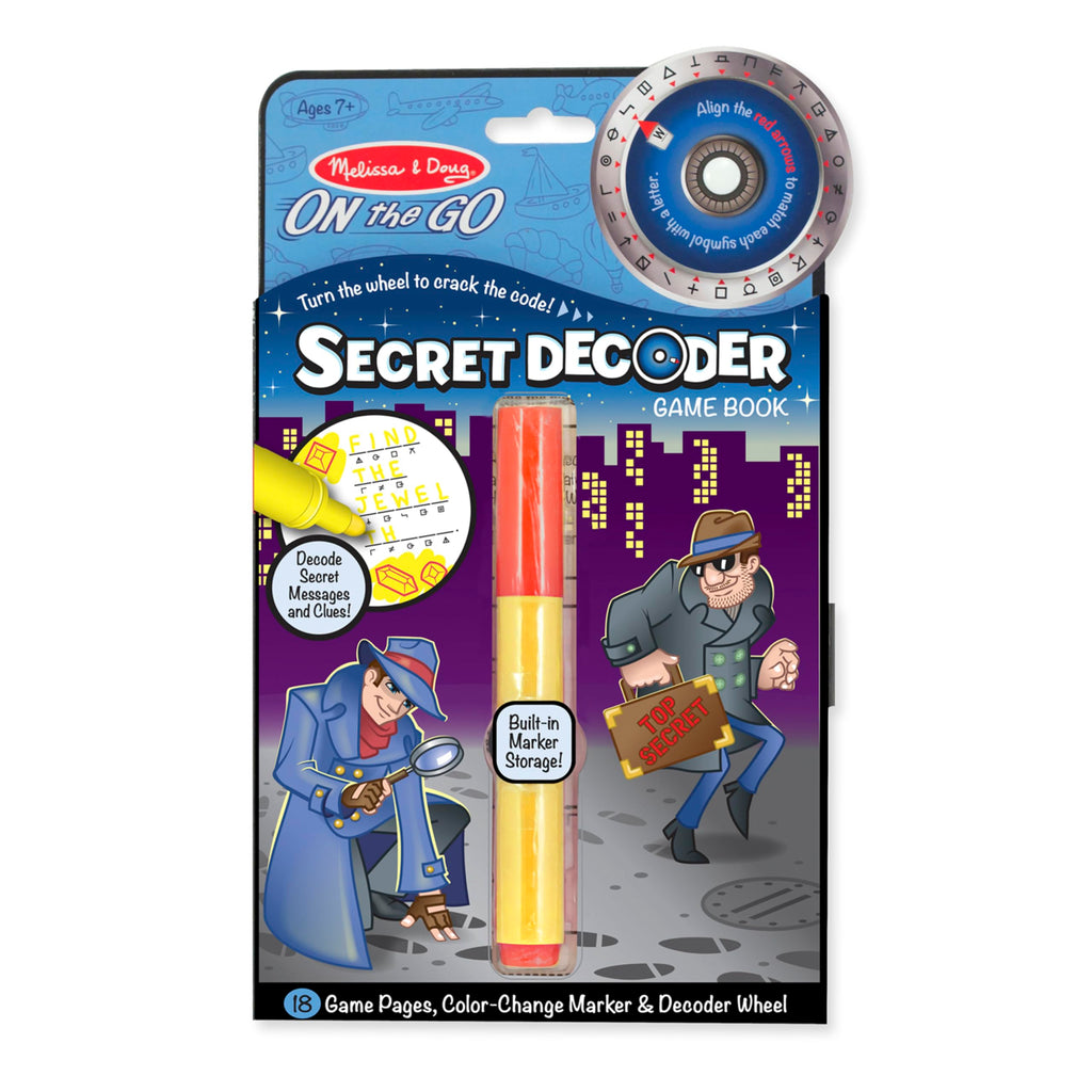 Melissa & Doug On the Go Secret Decoder Book: 18 Mystery Puzzles with Decoder Wheel & Magic Pen