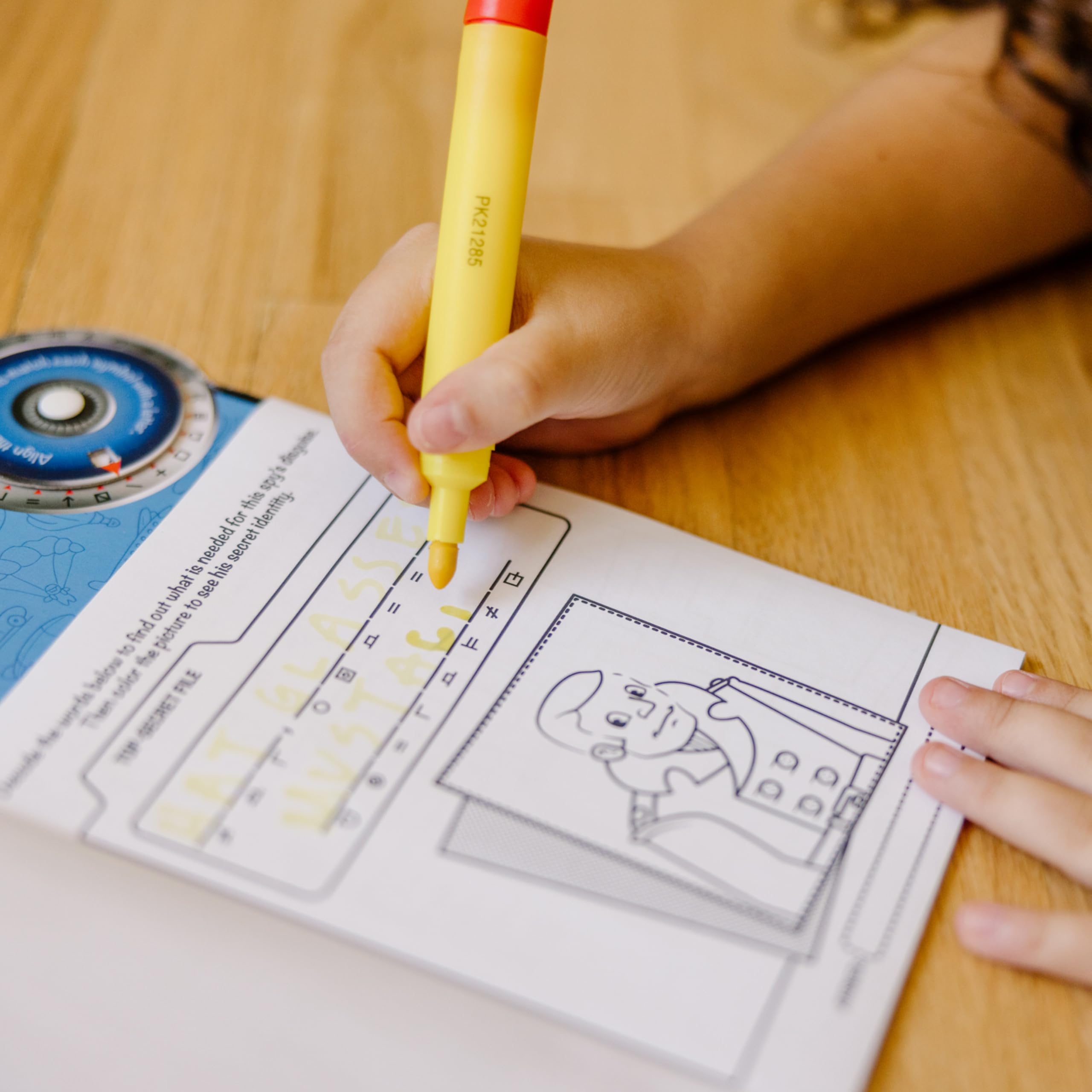 Melissa & Doug On the Go Secret Decoder Book: 18 Mystery Puzzles with Decoder Wheel & Magic Pen
