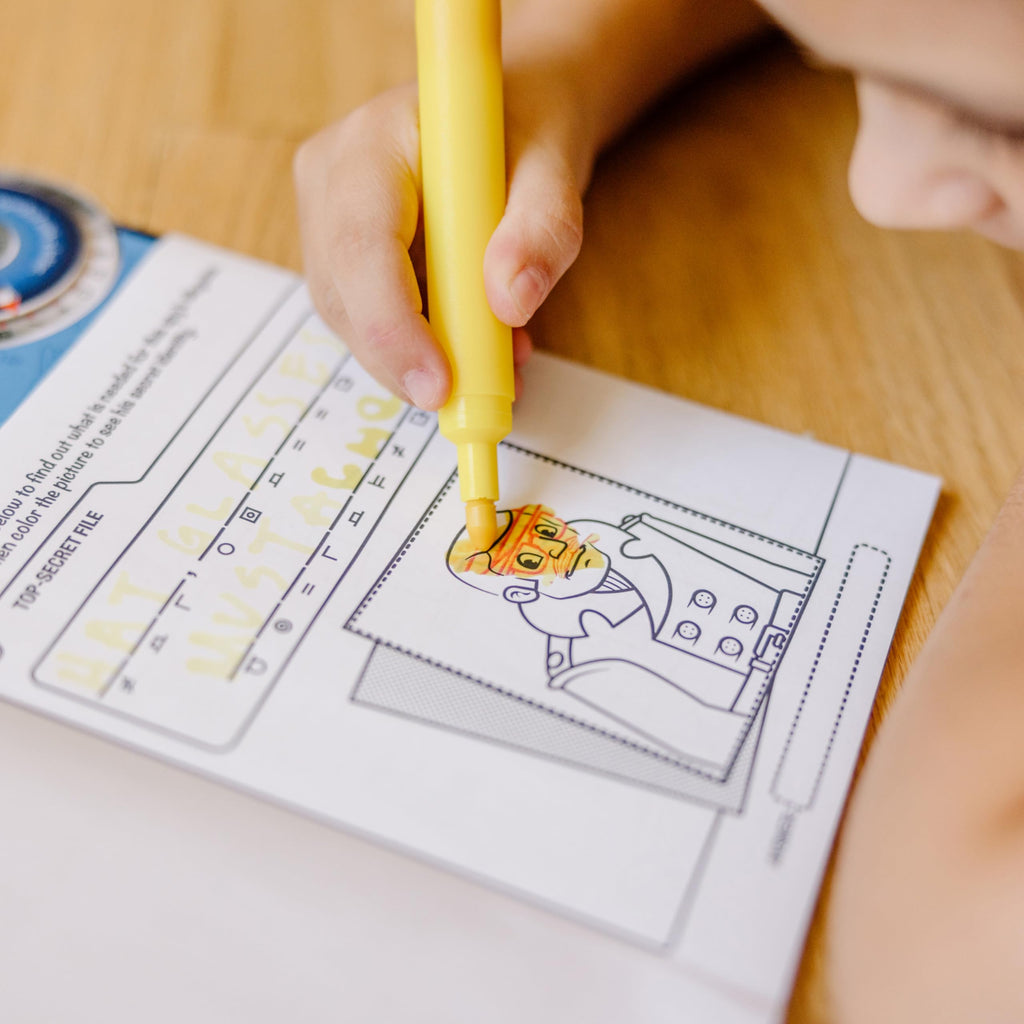 Melissa & Doug On the Go Secret Decoder Book: 18 Mystery Puzzles with Decoder Wheel & Magic Pen