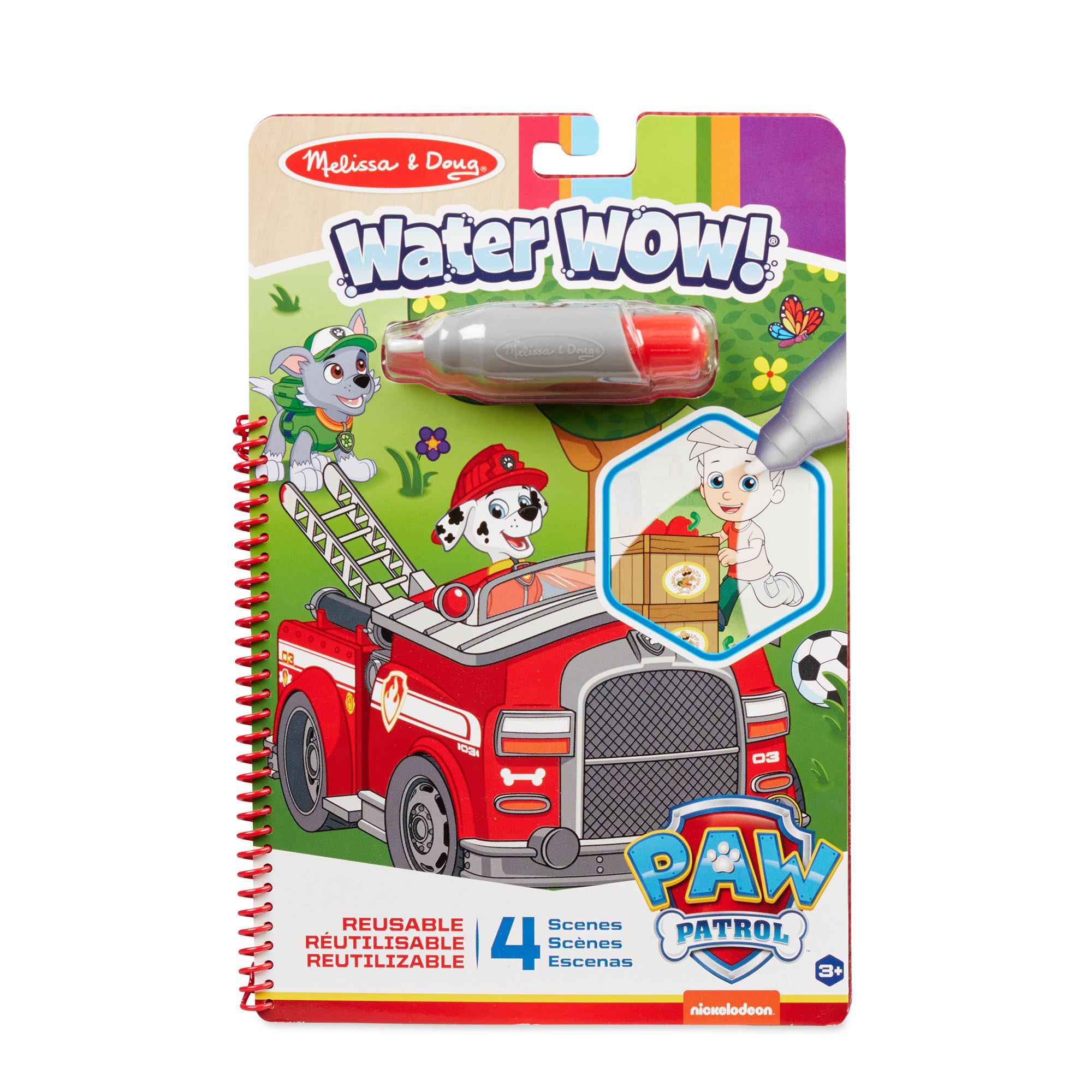 Melissa & Doug PAW Patrol Water Wow! Marshall Activity Pad – Reusable Water Reveal Book for Kids Ages 3+