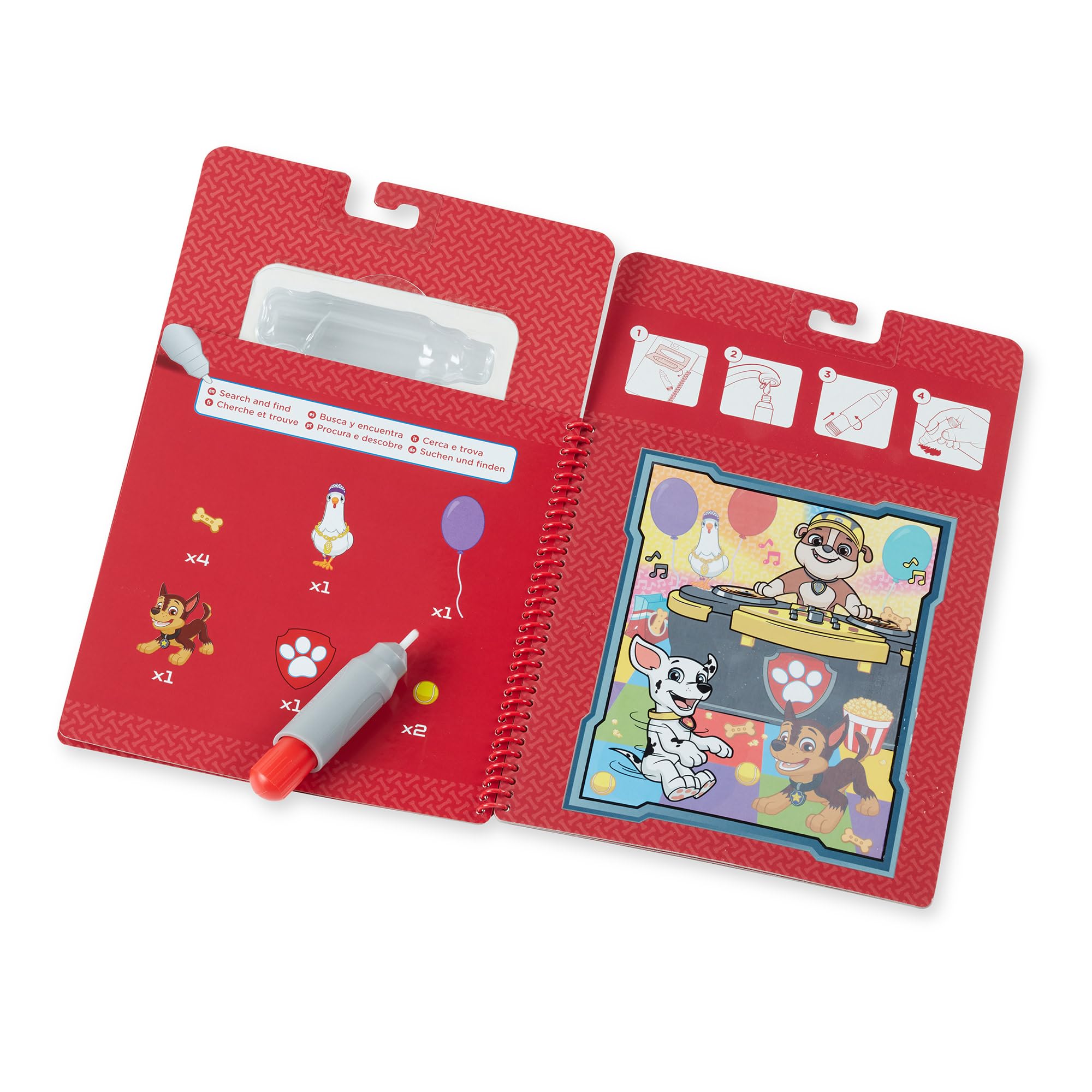 Melissa & Doug PAW Patrol Water Wow! Marshall Activity Pad – Reusable Water Reveal Book for Kids Ages 3+