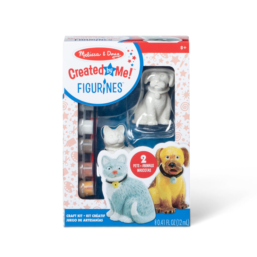 Melissa & Doug Pet Figurines Craft Kit – Paint Your Own Resin Dog and Cat