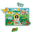 Melissa & Doug Pets Wooden Peg Puzzle – 8 Pieces for Toddlers Ages 2-4
