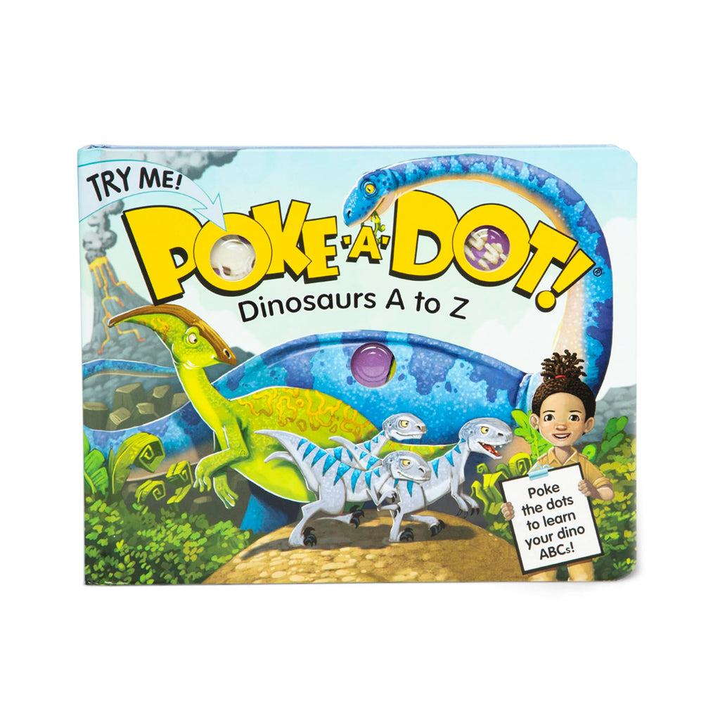 Melissa & Doug Poke-A-Dot Dinosaurs A to Z Board Book – Interactive Pop-Along Alphabet