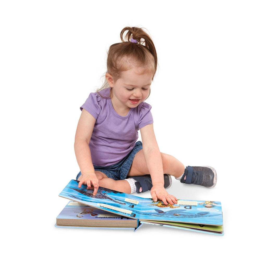 Melissa & Doug Poke-A-Dot Dinosaurs A to Z Board Book – Interactive Pop-Along Alphabet