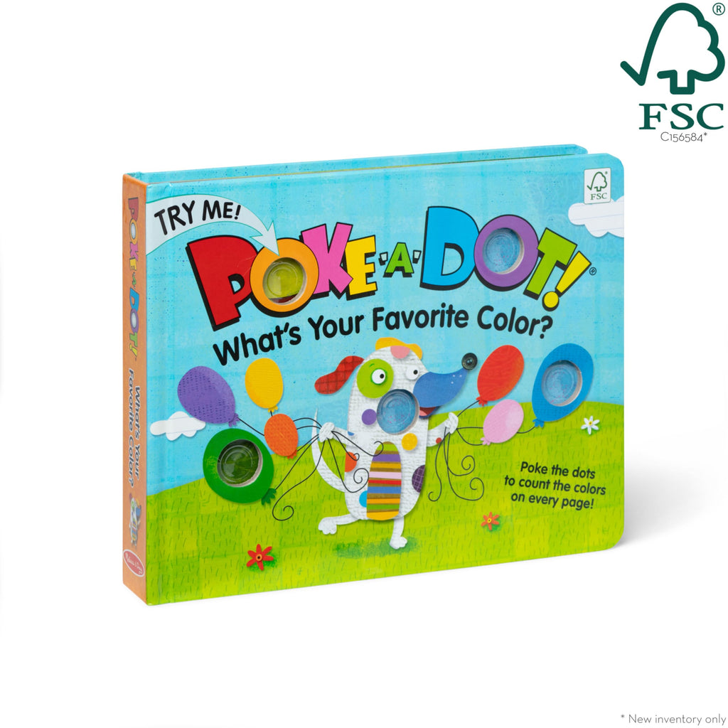 Melissa & Doug Poke-a-Dot! What’s Your Favorite Color? Interactive Children's Board Book