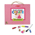 Melissa & Doug Princess Play, Draw, Create Reusable Kit – 54 Magnets, 5 Markers, FSC Certified