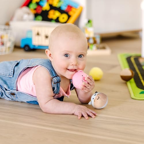 Melissa & Doug Rollables Farm Friends – Soft Farm Animal Toys for Infants & Toddlers (4 Pieces)