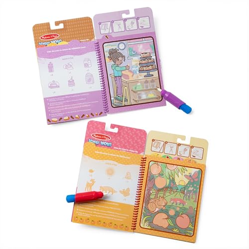 Melissa & Doug Scented Water Wow! 2-Pack: Fruit & Treats Reusable Coloring Books – No Mess, Travel Friendly