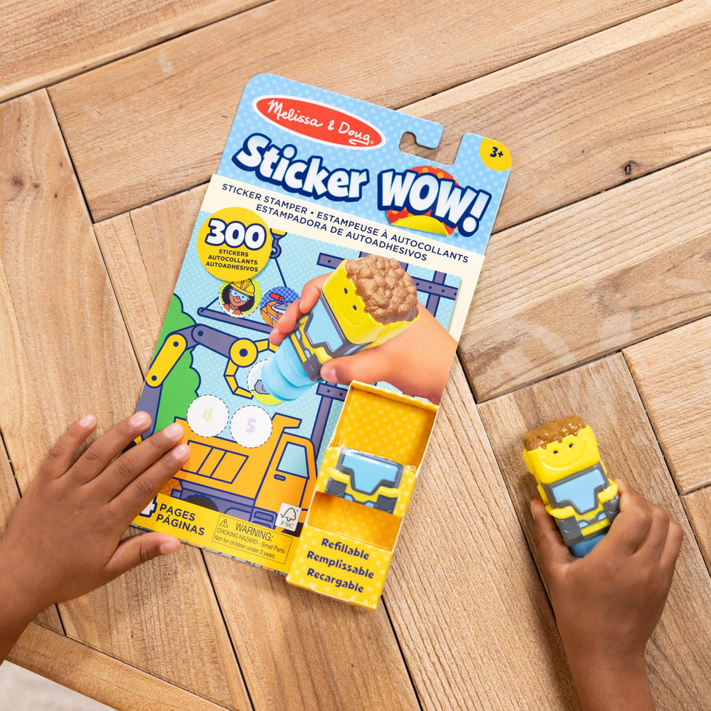 Melissa & Doug Sticker Wow! Bulldozer Set – 300 Stickers, 24-Page Activity Pad, Ages 3+