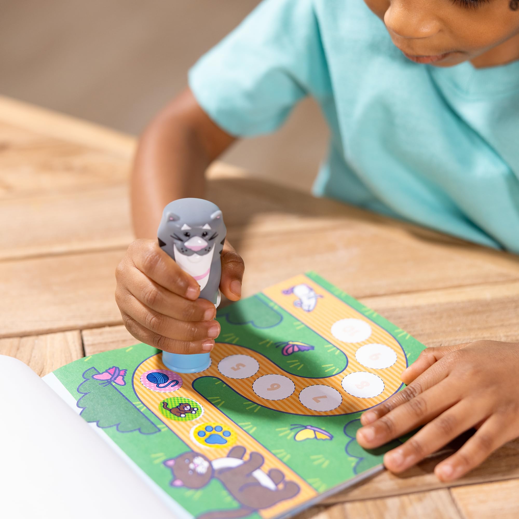 Melissa & Doug Sticker Wow! Cat Activity Pad with 300 Stickers & Stamper | Ages 3+ | FSC Certified