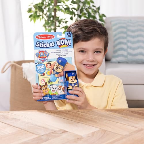 Melissa & Doug Sticker WOW! Chase PAW Patrol Sticker Stamper & 24-Page Activity Pad – 300 Stickers, FSC Certified