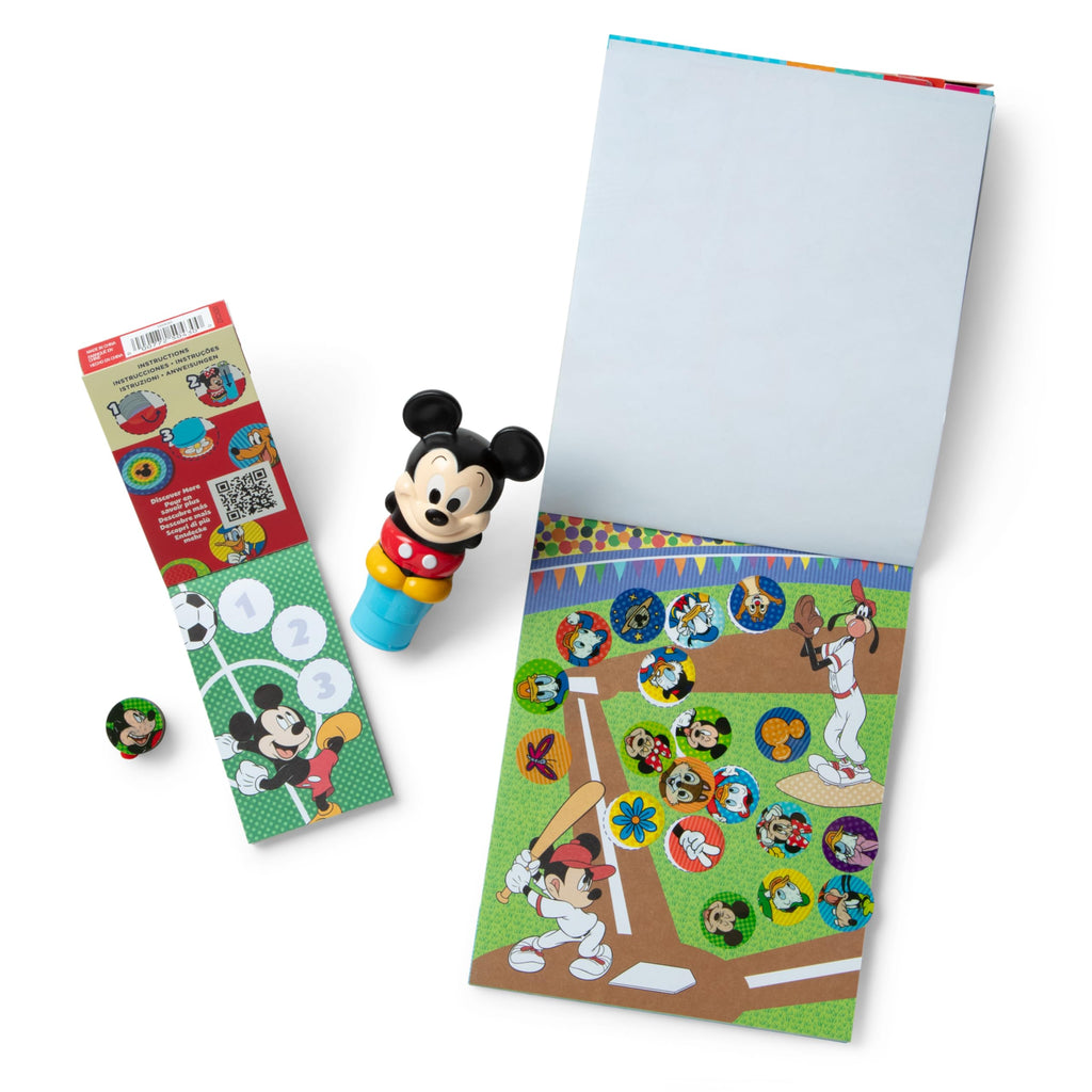 Melissa & Doug Sticker WOW! Disney Mickey Mouse Bundle: 500 Stickers, 2 Pads, Stamper Toy