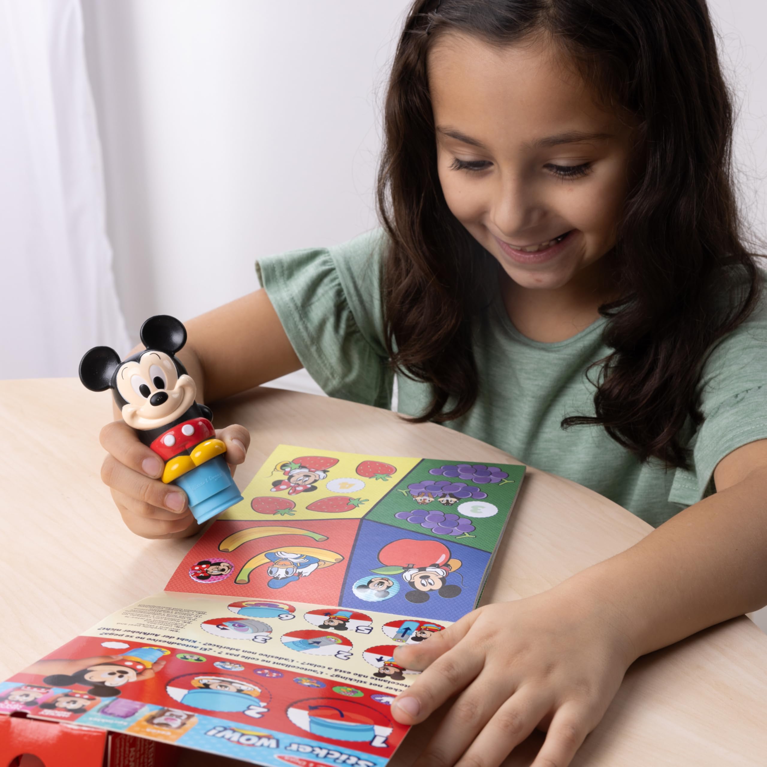 Melissa & Doug Sticker WOW! Disney Mickey Mouse Bundle: 500 Stickers, 2 Pads, Stamper Toy