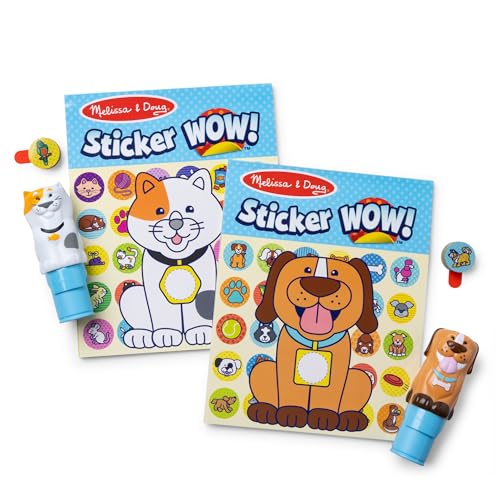 Melissa & Doug Sticker Wow! Pets Value Pack - Dog & Cat Stampers with 900 Stickers & Activity Pads