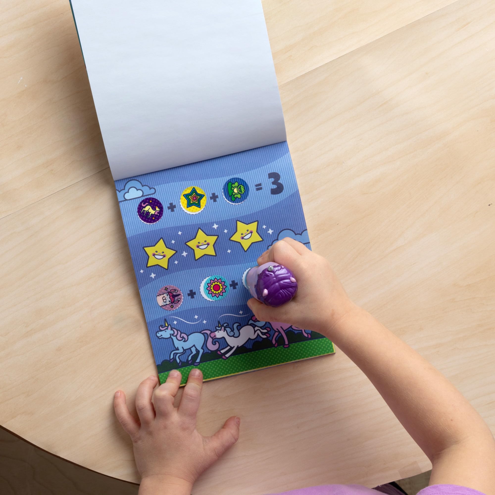 Melissa & Doug Sticker Wow! Purple Unicorn Activity Pad with 300 Stickers and Stamper