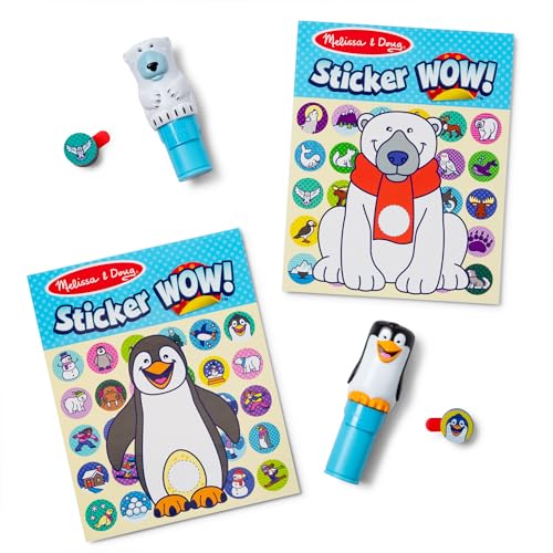 Melissa & Doug Sticker Wow! Winter Value Pack – Polar Bear & Penguin with 900 Stickers