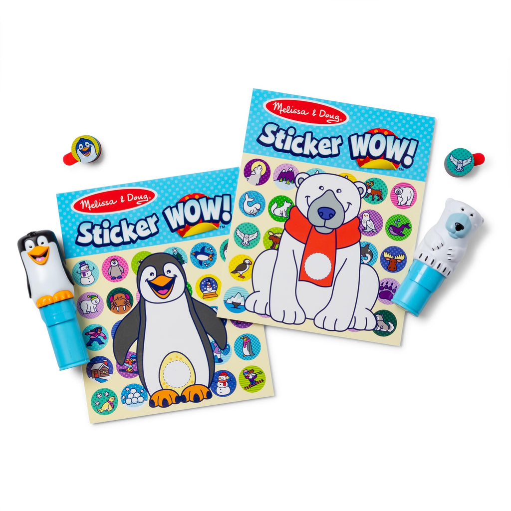 Melissa & Doug Sticker Wow! Winter Value Pack – Polar Bear & Penguin with 900 Stickers