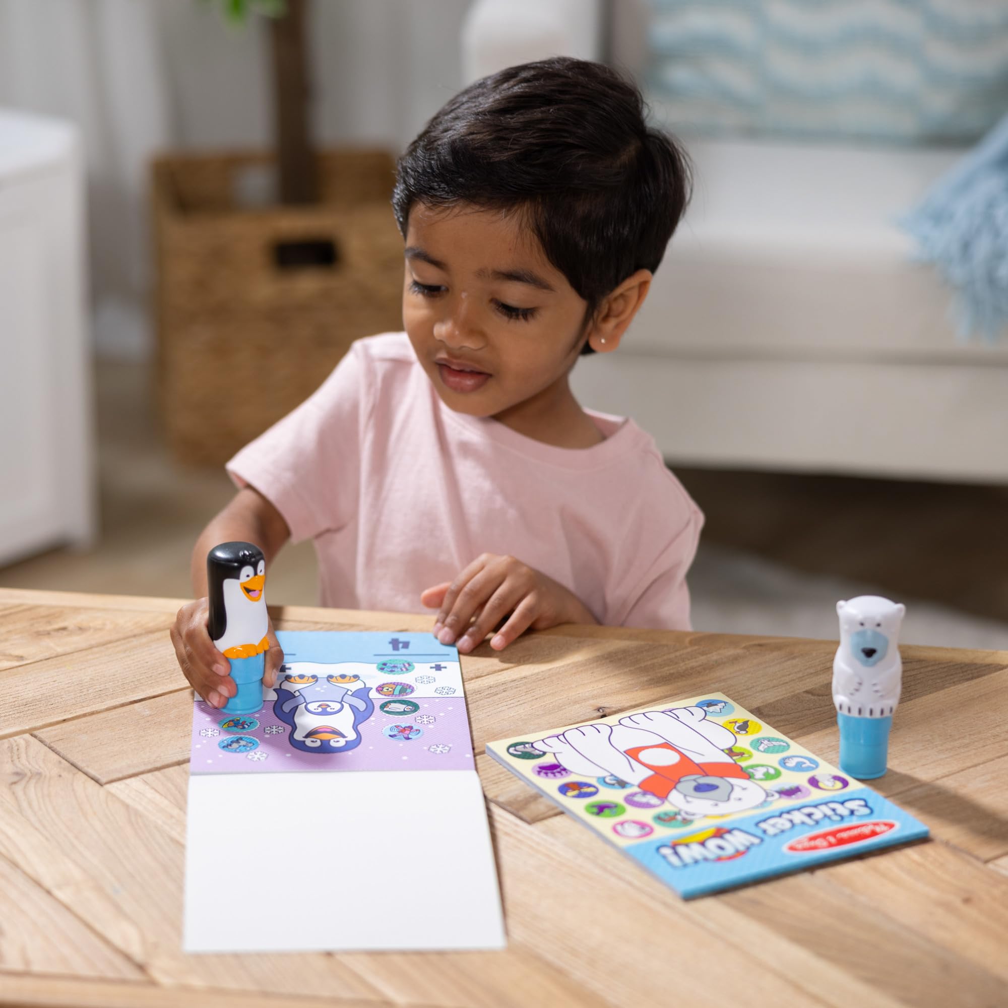 Melissa & Doug Sticker Wow! Winter Value Pack – Polar Bear & Penguin with 900 Stickers