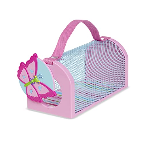 Melissa & Doug Sunny Patch Cutie Pie Butterfly Bug House – Outdoor Toy with Handle and Easy-Access Door for Kids 3+