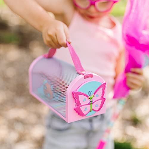 Melissa & Doug Sunny Patch Cutie Pie Butterfly Bug House – Outdoor Toy with Handle and Easy-Access Door for Kids 3+