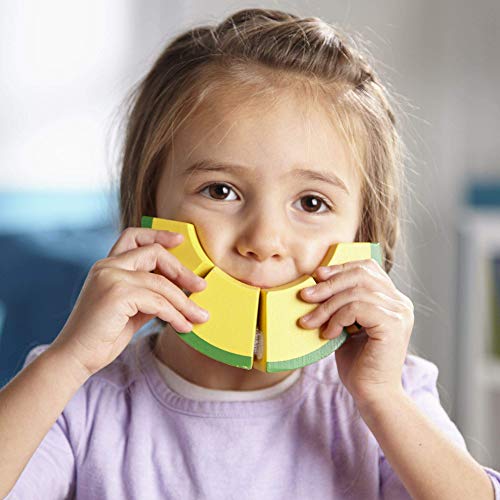Melissa & Doug Wooden Cutting Fruit Set – 17-Piece Pretend Play Food with Slicing Action